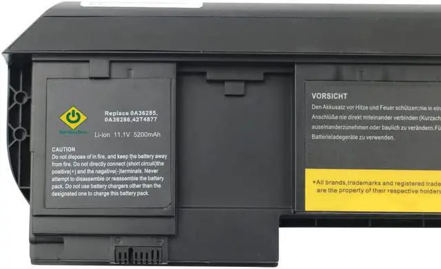 Alt view image 4 of 7 - Bay Valley PartsLENOVO 6-Cells 11.1V 5200mAh Hi-Quality Replacement Laptop Battery for THINKPAD X220T,X230T,X220 Tablet,X220I Tablet,X230 Tablet,X230I Tablet Series