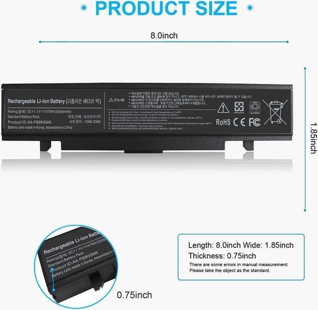 Alt view image 2 of 7 - AA-PB9NC6B AA-PB9NS6B AA-PB9MC6B NP365E5C Battery for Samsung R580 R540 RV511 NP550P5C NP350V5C NP305E5A NP300V5A NP300E5A AA-PB9NS6W AA-PB9NC6W RV515 RV510 Q430 RC512 RF510 RV520 R480 R530 R730 R470