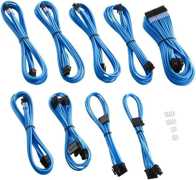 Alt view image 2 of 4 - CableMod RT-Series Pro ModMesh Sleeved Cable Kit for ASUS and Seasonic (Light Blue)