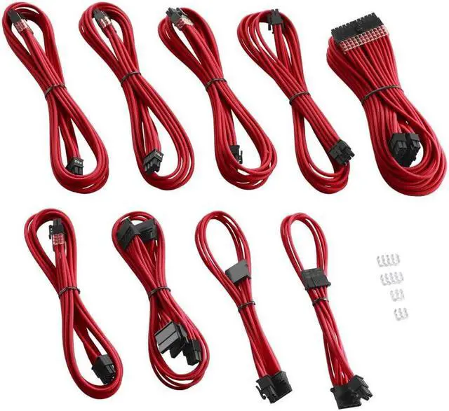 Alt view image 2 of 4 - CableMod RT-Series Pro ModMesh Sleeved Cable Kit for ASUS and Seasonic (Red)