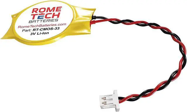 Main image of Rome Tech CR2016 CMOS Battery for ASUS Vivobook Q200E S200E X201EP X202E - Laptop Backup BIOS RTC 3V CR 2016 Battery with 2 Wire Medium Cable Regular Connector