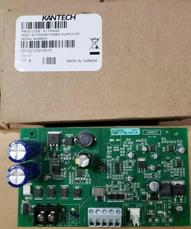 Main image of Kantech KT-PS4085 Power Supply for KT-1 1.5A 12VDC