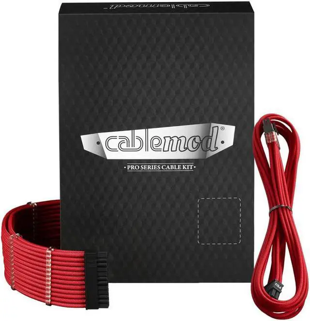 Main image of CableMod RT-Series Pro ModMesh Cable Kit + 8-pin PCI-e Bundle for ASUS and Seasonic - Red