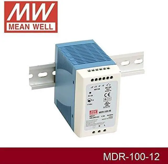 Alt view image 2 of 4 - DIN Rail PS 90W 12V 7.5A MDR-100-12 Meanwell AC-DC SMPS MDR-100 Series MEAN WELL Switching Power Supply