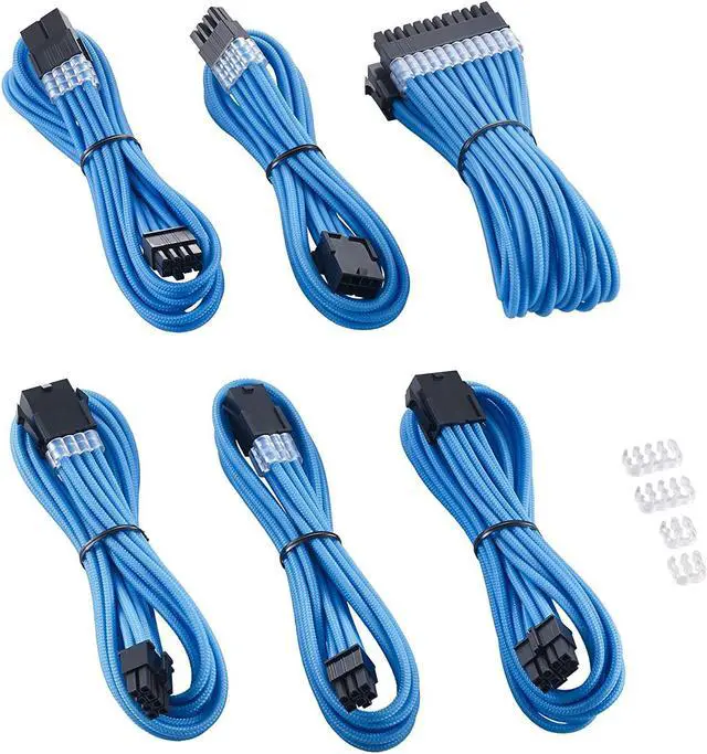 Alt view image 2 of 3 - CableMod PRO ModMesh Cable Extension Kit (Light Blue)
