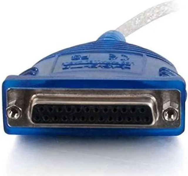 Alt view image 3 of 6 - C2G USB to Parallel Printer Cable - DB25 Adapter Connects Printers to Computer USB Ports - 6ft Cable with Molded Connectors for Durability - 16899
