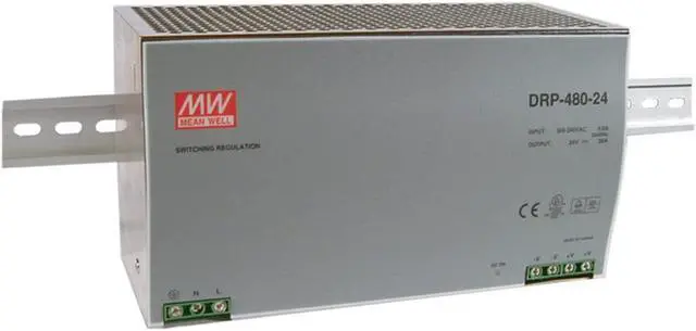 Main image of MW Mean Well DRP-480-24 24V 20A 480W Single Output Industrial DIN RAIL with PFC Function Power Supply