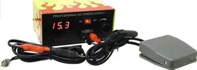 Alt view image 7 of 7 - Tekpower TP1502, DC Power Supply with Control Pedal for Tattoo, gaming and Lab