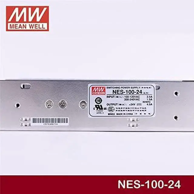 Alt view image 3 of 4 - Enclosed Type 108W 24V 4.5A NES-100-24 Meanwell AC-DC Single Output NES-100 Series MEAN WELL Switching Power Supply