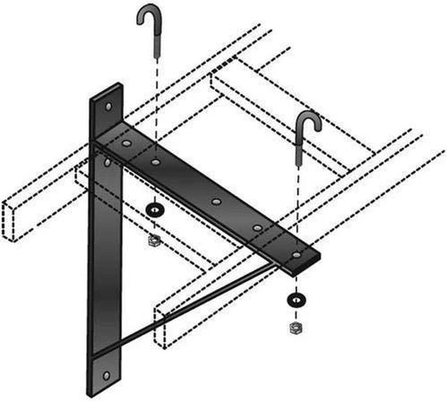Black Box RM654-R2, Ladder Rack Triangular Support, Pack of 4 pcs ...