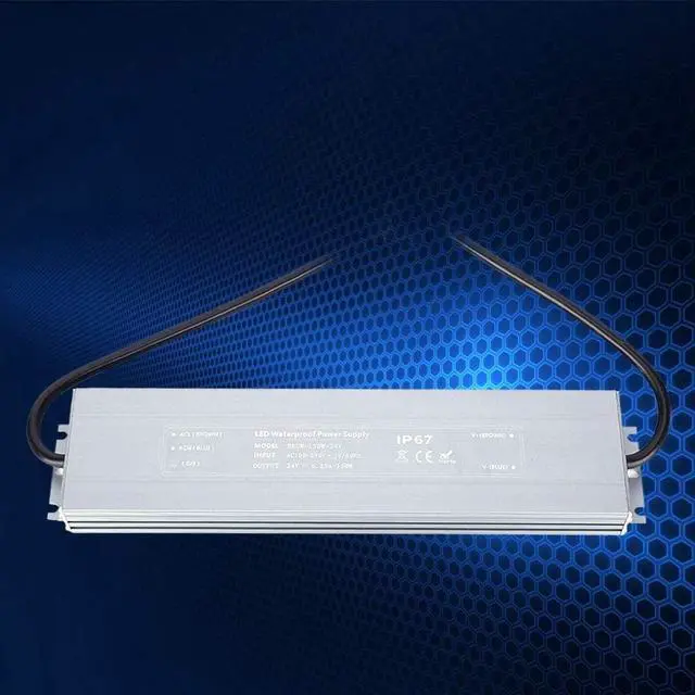 Alt view image 2 of 7 - Power Supply,Ultra-Thin Waterproof Switching Electric Source HRUW-150W-24V 100-240VAC AC-DC Power Supply50/60HZ