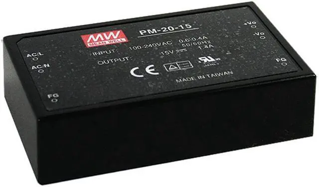 Main image of MW Mean Well PM-20-3.3 3.3V 4.5A 14W Green Open Frame Single Output Switching Power Supply