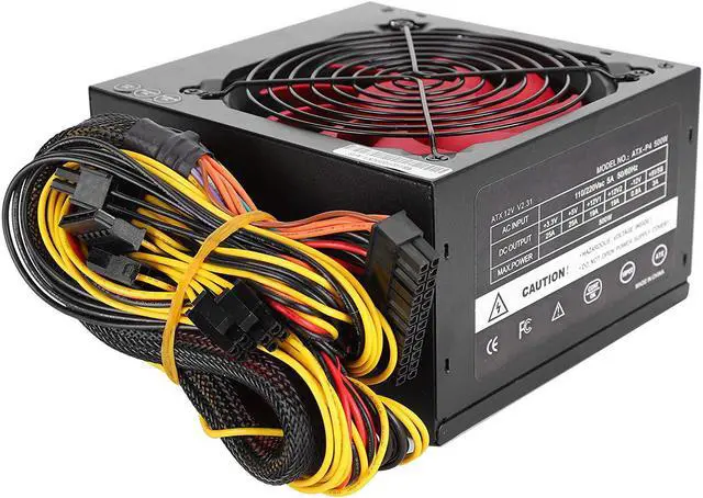 Alt view image 2 of 7 - Power Supply, 500W PC Power Supply with Fan for PC for Computer(British Flag Type)