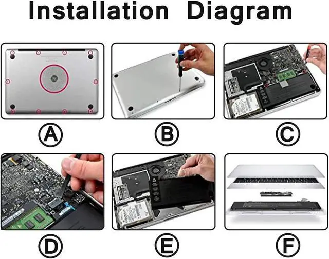 Alt view image 5 of 6 - A1322 A1278 Replacement Battery Compatible with MacBook Pro 13 inch (mid 2009 2010 Early 2011 Late 2012 Version) MB990LL/A MB991ll/A MC374LL/A MC700LL/A MD313LL/A MD314LL/A[65Wh/10.95V/6 Cell]