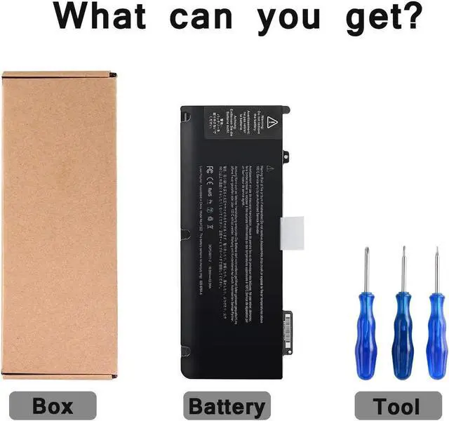 Alt view image 6 of 6 - A1322 A1278 Replacement Battery Compatible with MacBook Pro 13 inch (mid 2009 2010 Early 2011 Late 2012 Version) MB990LL/A MB991ll/A MC374LL/A MC700LL/A MD313LL/A MD314LL/A[65Wh/10.95V/6 Cell]