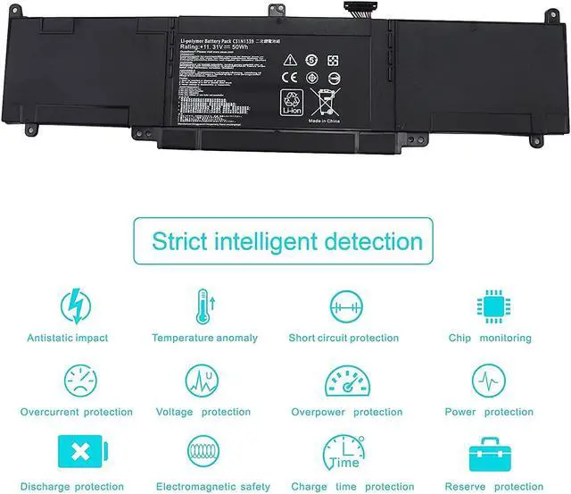 Alt view image 5 of 6 - C31N1339 0B200-00930000 3ICP7/55/90 Laptop Battery Replacement for Asus ZenBook UX303UB UX303LN Q302L Q302LA Q302LG UX303 UX303L UX303LA UX303LN UX303LB UX303LNB UX303UA Q302LA-BHI3T09 (11.31V 50Wh)