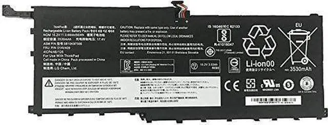 Main image of Batterymarket 01AV409 Replacement Laptop Battery Compatible with Lenovo ThinkPad X1 Yoga Gen 1 Carbon Gen 6 Series Notebook 01AV410 SB10K97566 SB10K97567-15.2V 56Wh/3680mAh