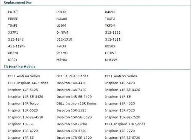 Alt view image 4 of 7 - E6420 E5430 E6520 T54fj DTK Battery for Dell E5420 E5530 E6430 E6530 Inspiron 4420 5420 5425 7420 7520 4720 5720 7720 M421R M521R N4420 N4720 N5420 N5720 N7420 N7720 Vostro 3460 3560 Laptop Notebook