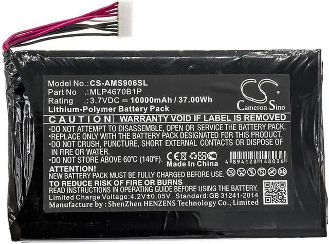 Main image of Replacement Battery for Autel Maxisys MS906BT MS906TS MS906S MS906BT MS906TS, fits Part no MLP4670B1P 10000mAh