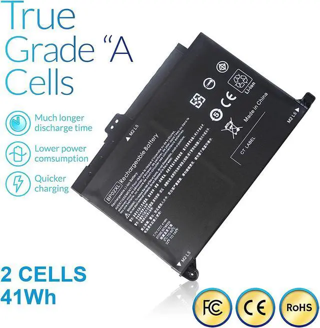Alt view image 4 of 7 - BP02XL 849909-850 41WH Battery for HP Pavilion Notebook PC 15Z 15AU AW 15Z-AW000 15-AU000 15-AW000 15T-AW000 15-AU010WM 15-AU018WM 15-AU123CL 849569-421 849909-855 849569-542 HSTNN-UB7B TPN-Q172