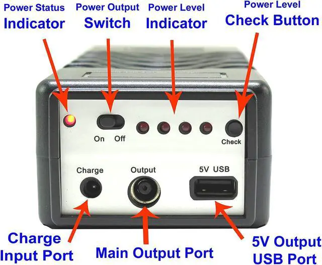 Alt view image 3 of 7 - iP100 High Capacity (99 Wh, or 27,000mAh) 19V Output Voltage Rechargeable Battery Pack iP100-19V