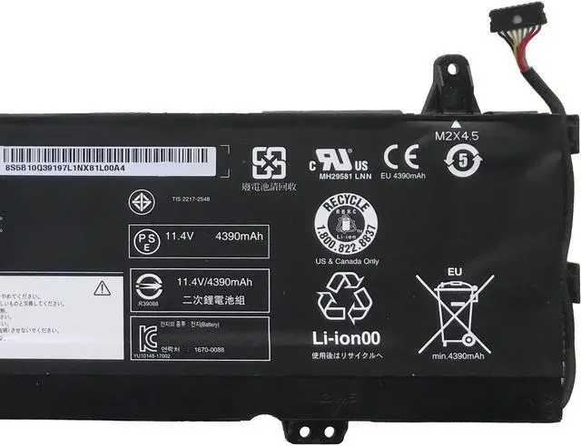 Alt view image 3 of 5 - OUWEE L17L3PE0 Laptop Battery Compatible with Lenovo Yoga 730-15IWL Yoga 730-15IKB Series Notebook L17C3PE0 5B10Q39196 5B10Q39197 11.4V 51.5Wh 4520mAh