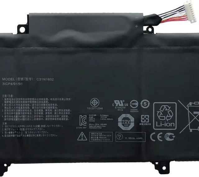 Alt view image 2 of 3 - OUWEE C31N1602 Laptop Battery Compatible with Asus ZenBook U3000U UX330 UX330U UX330UAK UX330UA UX330UA-1A/1B/1C FB018R FB161T AH54 AH55 AH5Q FB019T FB025T FB038T FB061T FB064T Series 11.55V 57Wh