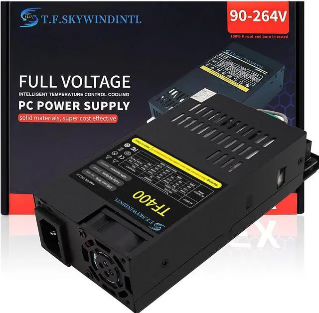 Alt view image 4 of 7 - T.F.SKYWINDINTL Flex ATX Power Supply 350W 1U Fully Modular PSU 90-264V AC with 1x20/24Pin Mainboard Power,2xSATA Ports, 2xIDE Fan Power for Rack Mount Case Desktop Server POS AIO System