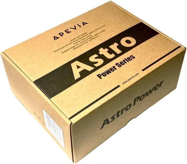 Alt view image 6 of 6 - APEVIA ASTRO450W Astro 450W ATX Power Supply with Auto-Thermally Controlled 120mm Fan, 115/230V Switch, All Protections