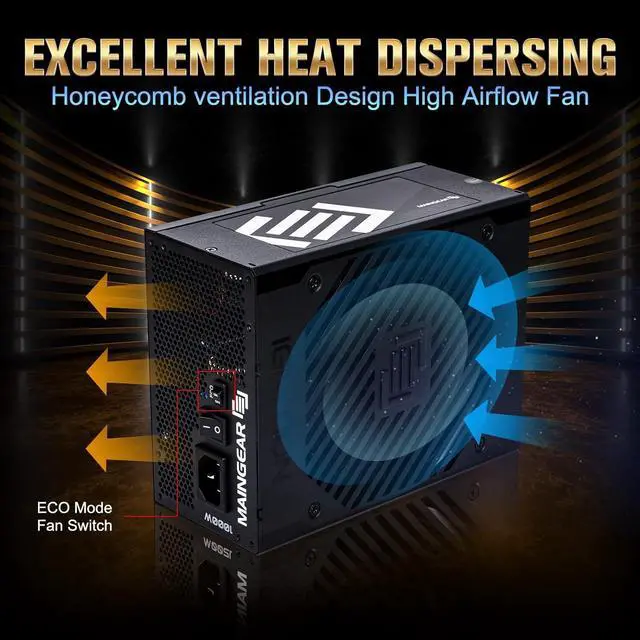 Alt view image 4 of 7 - MAINGEAR Ignition Fully Modular Power Supply PC, 1000W, 80 Plus Platinum Certified, SLI Crossfire Ready, FSP1000-50AJB, 10 Year Warrenty