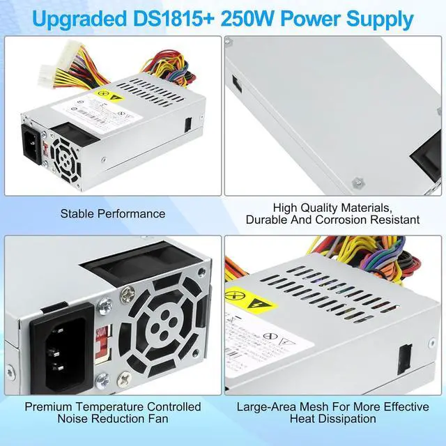 Alt view image 3 of 7 - S-Union Upgraded DS1815+ 250W Power Supply Compatible with Synology DS1815+ DS1812+ DS1513+ DS1512+ DS1010+ RS814 +RS815 DS2015xs DS1511+ DS1813+ DS1515+ QNAP TS531 DPS-250AB-44B New Power Supply