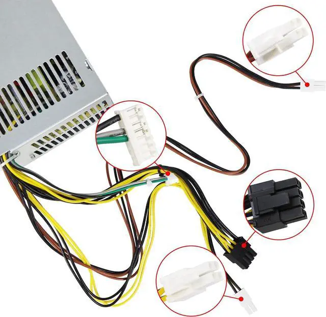 Alt view image 5 of 7 - S-Union Upgraded 937516-004 310W Power Supply Compatible with HP ProDesk 280 288 480 G3 MT 400G4 282G3 SFF PCG007 DPS-310AB-1A 901772-004 PSU Power Supply