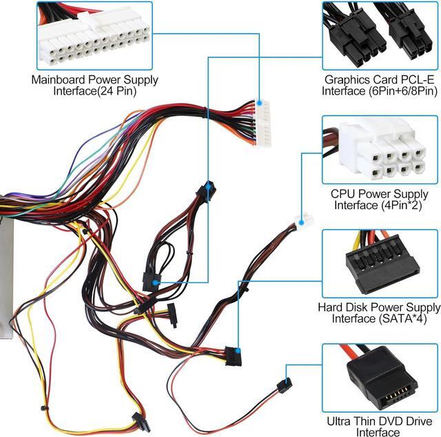 Alt view image 5 of 7 - S-Union Upgraded HU460AM-01 WC1T4 D460AM-03 460W Power Supply Compatible with Dell XPS 8930 8920 8910 8900 8700 8300 8100 Power Supply,Replace DPS-460DB-15 AC460AM-01 L350AM-00 WY7XX Power Supply