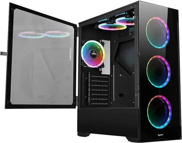 Alt view image 4 of 7 - Bgears b-Voguish Gaming PC with Tempered Glass ATX Mid Tower & Thermaltake Toughpower GX2 80+ Gold 600W SLI/Crossfire Ready Continuous Power Supply PS-TPD-0600NNFAGU-2