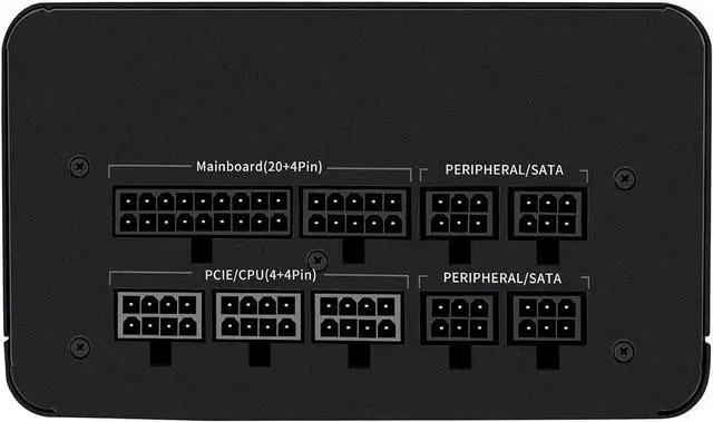 Alt view image 7 of 7 - 700W Power Supply RGB Fully Modular ATX Gaming PSU Full Voltage 90-265V Active PFC with FDB Fan Multiple ARGB Light Modes for Desktop PC Server
