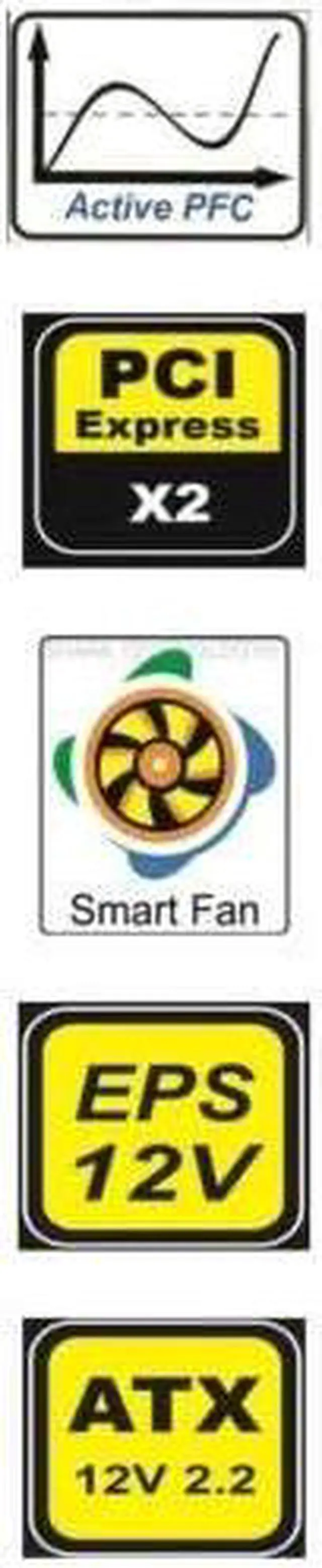 Alt view image 2 of 7 - HIGH POWER 550W Quiet Blue LED Fan 80plus Efficient Dual PCIe Upgrade Desktop PC/AMD Ryzen Gaming Power Supply