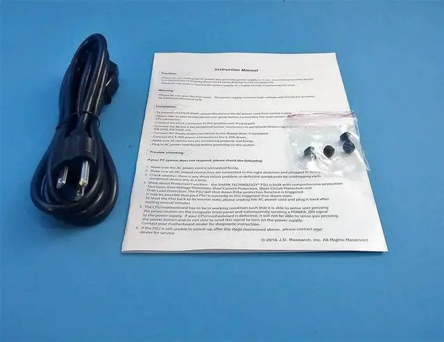 Alt view image 7 of 7 - HIGH POWER 550W Quiet Blue LED Fan 80plus Efficient Dual PCIe Upgrade Desktop PC/AMD Ryzen Gaming Power Supply