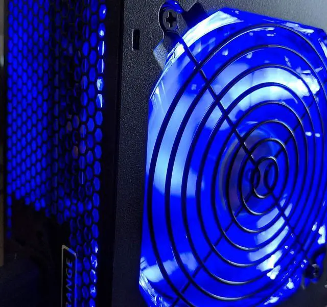 Alt view image 5 of 7 - HIGH POWER 550W Quiet Blue LED Fan 80plus Efficient Dual PCIe Upgrade Desktop PC/AMD Ryzen Gaming Power Supply