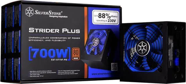 Main image of SilverStone Technology 700W +12V Rail 80Plus Bronze 100% Fully Modular Active PFC Power Supply ATX12V/EPS12V 700 Power Supply ST70F-PB-USA