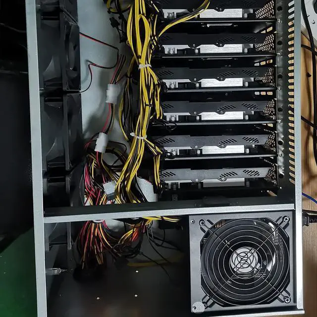 Alt view image 7 of 7 - 1800W Mining Power Supply,ATX PC PSU Supports 6 GPU for Bitmain Ethereum Bitcoin Miner Rigs 110V-240V Power Adapter with 2x12AWG to 4x18 AWG Heavy Duty Power Cable