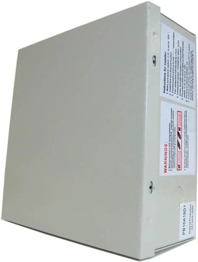 Alt view image 3 of 3 - SPT Security Systems 15-PB12A9D3 9 Port 12 Amp CCTV Power Supply Box (Beige)
