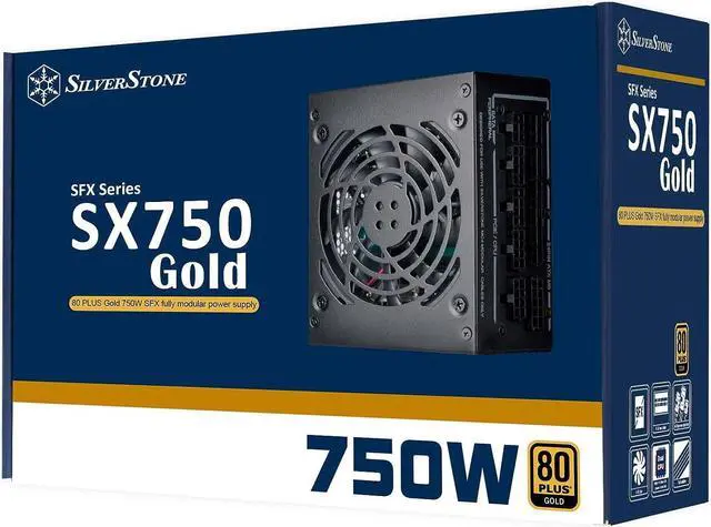 Alt view image 2 of 7 - SilverStone Technology SX750 Gold 80 Plus Gold 750W SFX Fully Modular Power Supply SX750-G