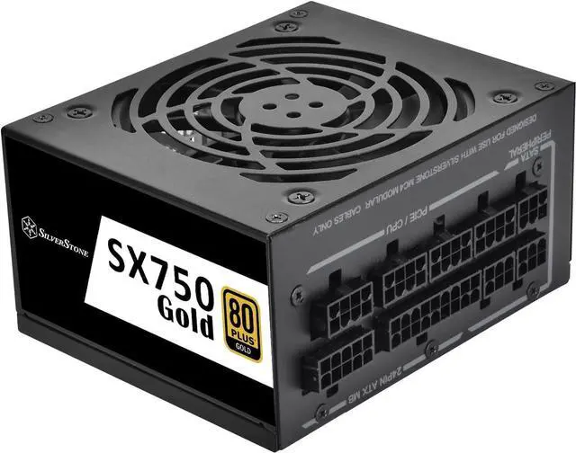 Alt view image 3 of 7 - SilverStone Technology SX750 Gold 80 Plus Gold 750W SFX Fully Modular Power Supply SX750-G