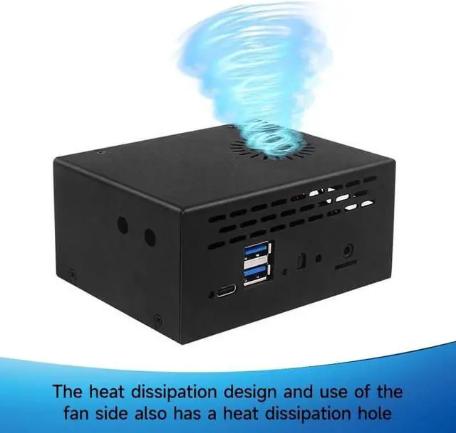 Alt view image 2 of 7 - for Orange Pi 5 Plus Case Metal with Cooling Fan, 5V 4A Power Supply,10mm Thickness Aluminum Heatsink Box Cover Protecion Shell for Orange Pi 5 Plus 4GB/8GB/16GB (1set) (Power Supply)