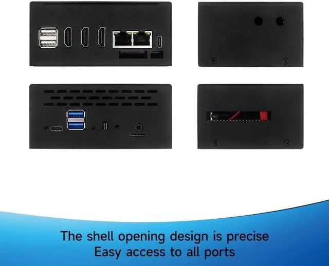 Alt view image 3 of 7 - for Orange Pi 5 Plus Case Metal with Cooling Fan, 5V 4A Power Supply,10mm Thickness Aluminum Heatsink Box Cover Protecion Shell for Orange Pi 5 Plus 4GB/8GB/16GB (1set) (Power Supply)