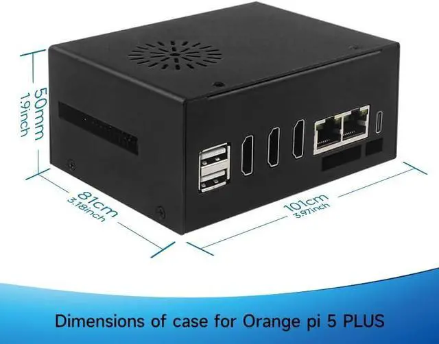 Alt view image 4 of 7 - for Orange Pi 5 Plus Case Metal with Cooling Fan, 5V 4A Power Supply,10mm Thickness Aluminum Heatsink Box Cover Protecion Shell for Orange Pi 5 Plus 4GB/8GB/16GB (1set) (Power Supply)