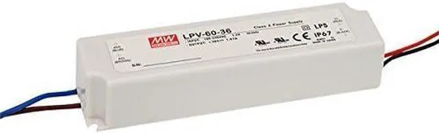 Main image of MEAN WELL MW LPV-60-24 24V 2.5A 60W Single Output LED Switching Power Supply
