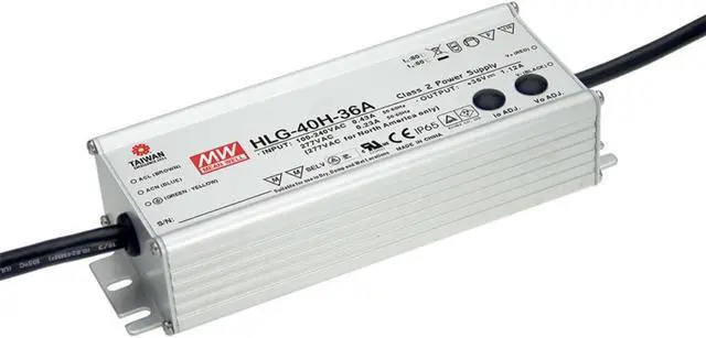 Main image of LED Driver 40.5W 54V 0.75A HLG-40H-54A Meanwell AC-DC SMPS HLG-40H Series MEAN WELL C.V+C.C Power Supply