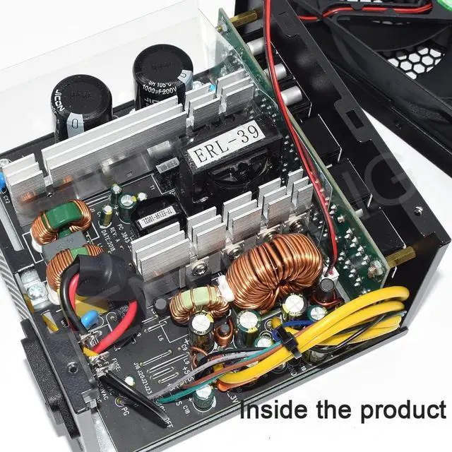 Alt view image 7 of 7 - Lemincrash Full Modular ATX 850W 80Plus Gold 20+4Pin 12V Professional E-Sports Video Game Computer Power Supply for PC Desktop Power Source