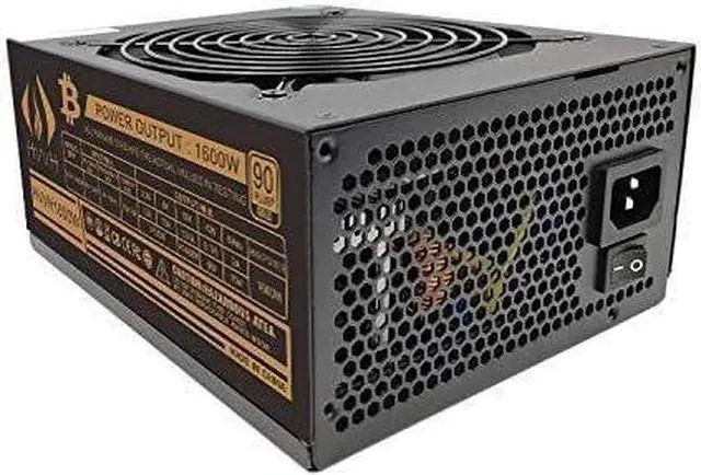 Alt view image 5 of 7 - HVVH High Power 24 Pin Miner/BTC/ETC GPU ATX Fully Modular 1600W Power Supply Support Double CPU Mining Server and Computer Designed for US Voltage 110V 1600W